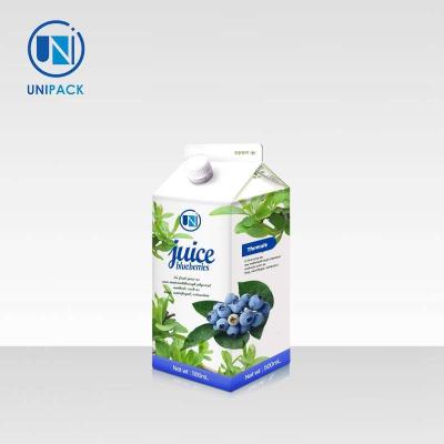 China Laminated Material Gable Top Carton Customized Paper Juice Packing for sale