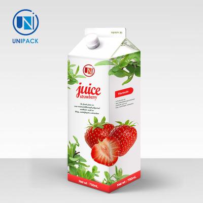 China Customized Juice Gable Top Carton Multiple Sizes Anti Scratch for sale