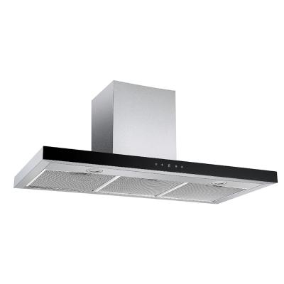 China High Quality Cheap Household Silver With Black Glass Wall Mounted 380W Voltage Household Range Hoods for sale