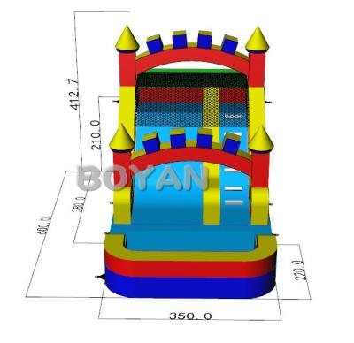 China interior & Hot Sale New Design Kids Outdoor Entertainment Adult Dry Inflatable Slide for sale