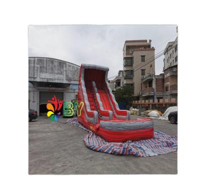 China interior & 2019 Outdoor Entertainment Big Inflatable Water Slide With Pool , Inflatable Slide For Sale for sale