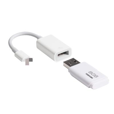 China Camera Free Sample 8 Pin To USB A USB Female Adapter For Camera Keyboard Earphone for sale