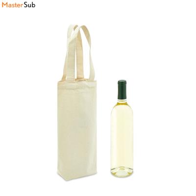 China Thermal Manufacturer Canvas Red Wine Carrier Bags with Handles, Sublimation Empty Wine Bottle Bag for sale