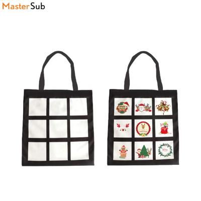 China Factory Handled Polyester Sublimation Tote Bag Blank , Sublimation 9 Panel Tote Bag For Heat Press for sale