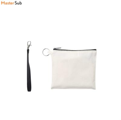 China Fashion Blank Sublimation Canvas Gift Bag Coin Purse, Sublimation Coins Bag For Coin, Key, Jewelry for sale