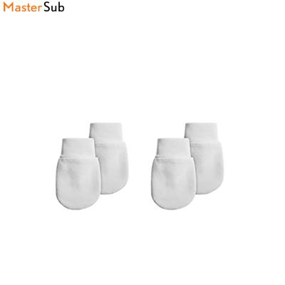 China Baby White Newborn Mittens Sublimation Blanket Infant Toddler, No Scratch Mittens for sale