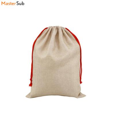 China Sublimation Maker Sublimation Blanks Christmas Santa Canvas Bag , Large Sublimation Christmas Bags for sale