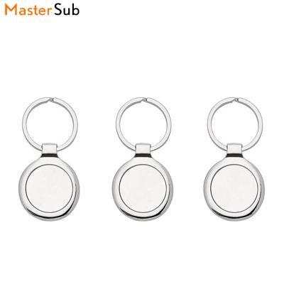 China Blank Fashionable Round Metal Sublimation Key Chain For Sublimation Ornament for sale