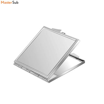 China Factory Rectangle Compact Sublimation Pocket Lighted Empty Mirror For DIY for sale