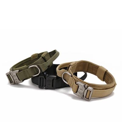 China Fashion Heavy Duty Custom Camouflage Adjustable Luxury Fancy Designer Stocked Tactical Dog Collars for sale