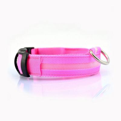 China Lights Wholesale Custom Luminous Reflective Dog Collar Safety USB Charging Adjustable Led Pet Collar for sale