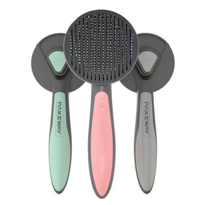 China Stocked Cat Grooming Brush Tool Self Cat Grooming Brush Tool Self Cat Grooming Brush Pet Massage Hair Slicker Brush Pet Hair Slicker Brush Cleaning Comb for sale