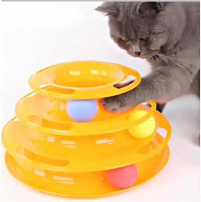 China Stocked Pet Presents Cat Tracks Circle Track with Moving Balls Interactive Cat Toy for sale