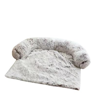 China Wholesale Breathable Washable Fluffy Plush Sofa Luxury Pet Dog Bed for sale