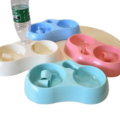 China Wholesale Cheap Plastic Automatic Pet Food Bowl Pet Shop Feeder Pet Bowls for Dogs and Cats for sale