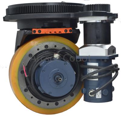 China Flat Free Horizontal Drive Wheel Assembly 24V 650W With 24V Steering Motor For Electric Vehicle for sale