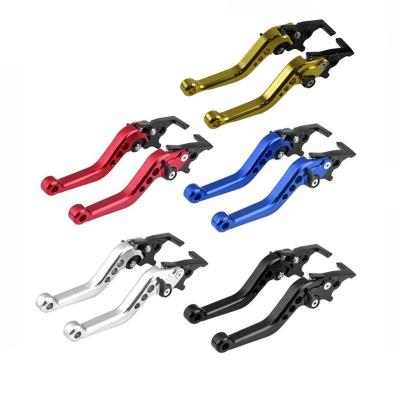 China Universal Aluminum Alloy Motorcycle Fit For Motorcycle Modification 1 Pair Alloy Double Disc Brake Handle Clutch Drum Brake Lever Handle for sale