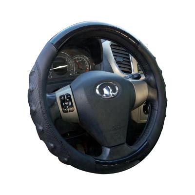 China Anti-skid PU TPR leather circle massaging steering wheel cover for sale