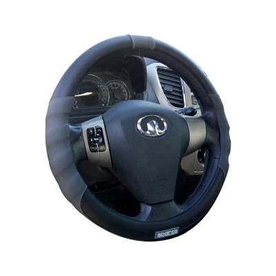 China Comfortable PU leather massage steering wheel cover for sale