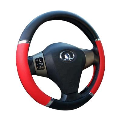 China Comfortable PVC leather steering wheel cover for sale