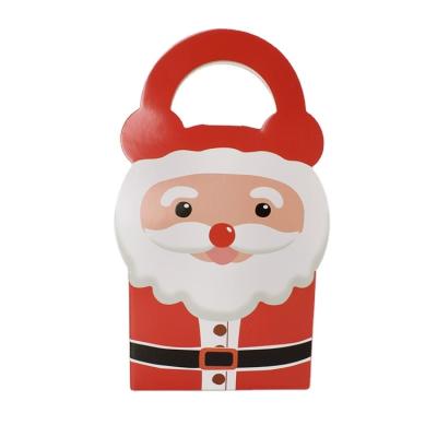 China Cute Recycled Materials Customization Christmas Gift Wrapping Paper Small Candy Bag For Parties With Handles for sale