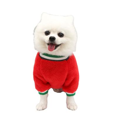 China Fashion Factory Wholesale Coral Fleece Creative Funny Pet Party Clothes For Christmas for sale