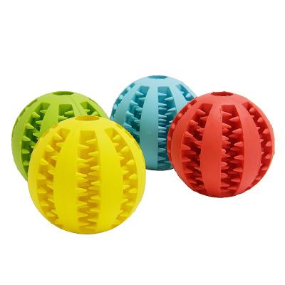 China Viable Wholesale Dog Toys Dog Teeth Leakage Pet Chew Cleaning Ball for sale