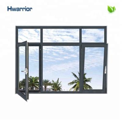 China HCW50 Series Hwarrior Automatic Glass Frame Aluminum Tilt And Turn Window Factory for sale