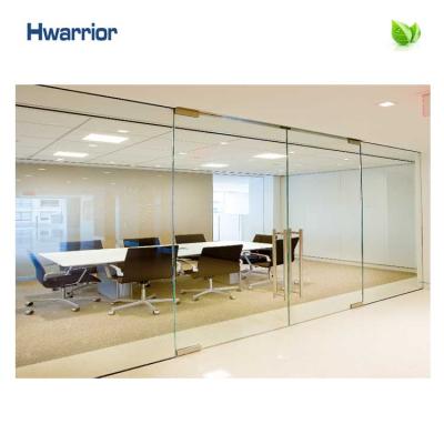 China 2020 Customized Modern Hot Selling Tempered Glass Safety Proof Wall Partitions China Factory Sound Aluminum Frameless Direct Selling for sale