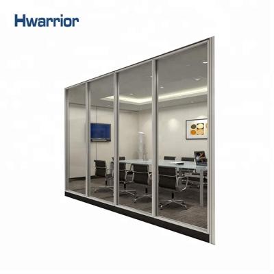 China Commercial Temporary Used Glass Wall Office Furniture Sound Proof Removable Partition Cheap for sale