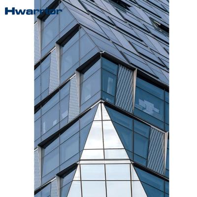 China Facade aluminum glass external glass system curtain wall system factory exterior low price one stop exterior service frame direct sale for sale