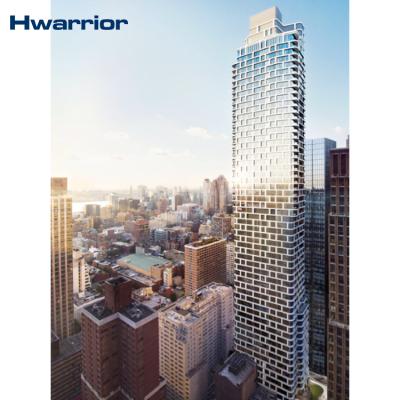 China Commercial Aluminum Frame Morden Skyscraper Building Exterior Reflective Glass Curtain Wall System for sale