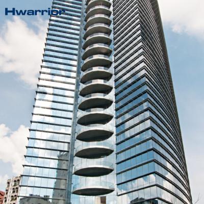 China Aluminum High Quality Tempered Glass Hidden Frame Skyscraper View Curtain Wall System for sale