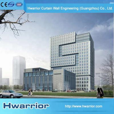 China Aluminum Frame Fireproof System Ventilated Facade Tempered Low E Glass Curtain Wall for sale