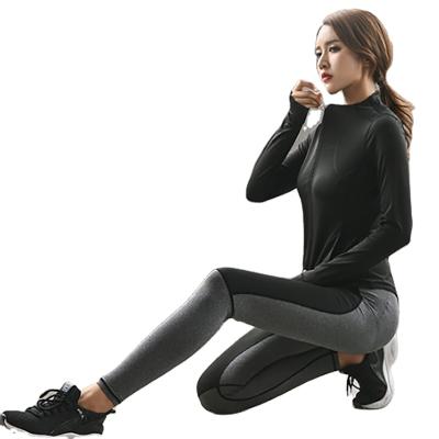 China Breathable Yoga Jacket Set Sports Suits Gym Long Sleeve Fitness Sport Jackets for sale