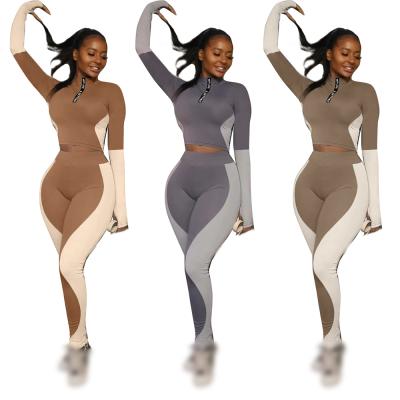 China New Custom Two Piece Wear Plus Size Fitness Gym Yoga Legging Set For Women Sporty Plus Size Activewear Set for sale