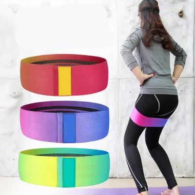 China Custom Logo Resistance Bands Set 3pcs Non-Slip Elastic Fabric Fitness Bands Resistance Bands for sale