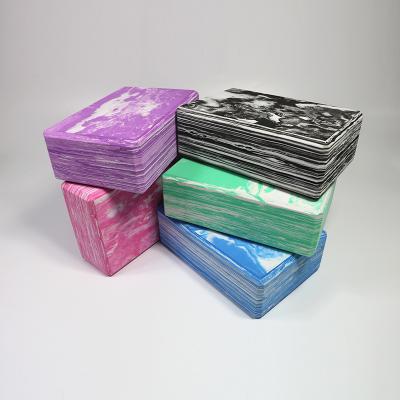 China Non-slip EVA Foam Block Design Yoga Block High Density Marble High Density For Yoga Pilates Exercise Meditation for sale