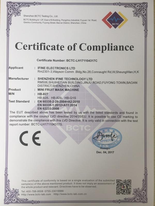 CE - Shenzhen Ifine Technology Company Ltd.