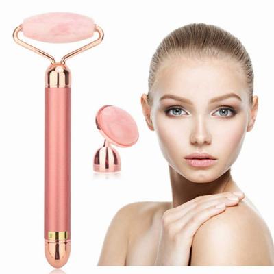 China Private Label Jade Roller Face Massager Vibrating Electric Facial Roller Jade Eye Roller for sale