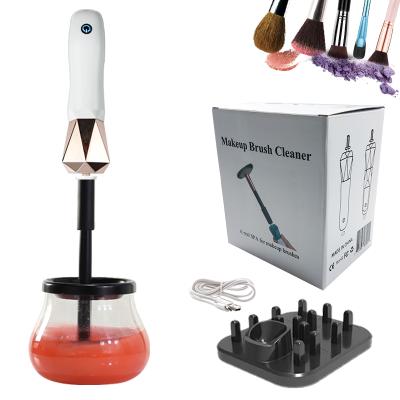 China IFINEbeauty Makeup Brush Cleaner Machine Rotating Automatic Makeup Brush Cleaner and Dryer Two Way Rotating Spinner for All Makeup Brush Set for sale