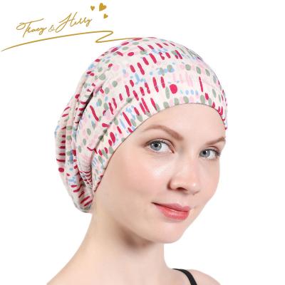 China DecorateÂ   Tracy&Herry European and American new Muslim style rubber band with satin lining chemotherapy cap hair loss cap night cap for sale