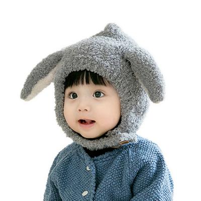 China breathable & Wholesale Waterproof Winter Baby Cute Warm Cute Unisex Hats With Ears Cashmere Corduroy Baby Hat for sale