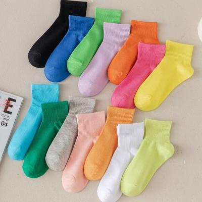 China Summer Cotton Low Cut Socks Solid Color Mesh Red Short Socks Women Japanese Cotton Socks for sale