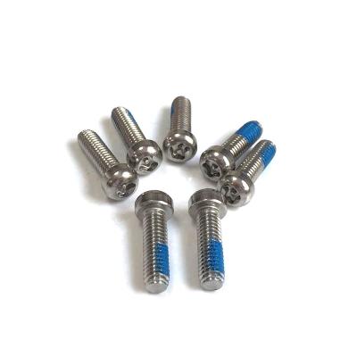 China Factory supply 10.9 grade stainless steel brass bolt locking security screw Torx M5 bolts pan heda trox anti theft machine screw for sale