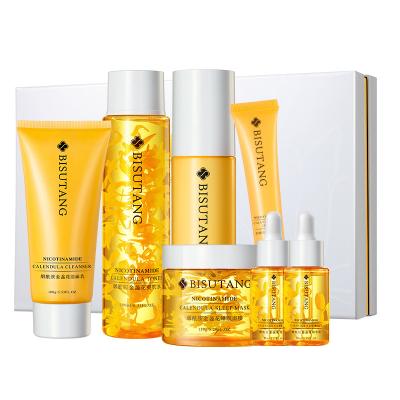 中国 BISUTNAG 2022 Best Nicotinamide Calendula Oil Control Skincare Set Gift Box Packaging Wholesale Rebranding Anti Aging Skin Care 販売のため