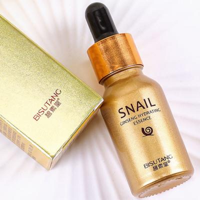 China BISUTANG 15ml Gold Organic Facial Nourishing Soothing Anti Redness Private Label Customize Brand Red Ginseng Snail Glowing Serum for sale