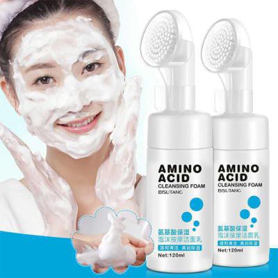 China BISUTANG Hot Silicone Brush Deep Cleansing Pores Mild Facial Wash Makeup Remover Vegan Organic Amino Acid Foam Face Cleanser for sale