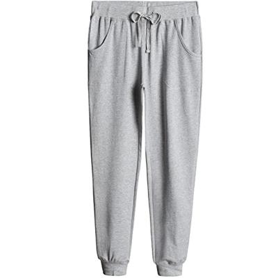 China New design breathable 100% cotton sweatpants for women with two pockets for sale