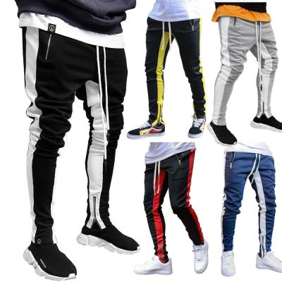 China Breathable Zipper Autumn Winter Masculine Man Pants Leisure Sports Stretch Slim Fit Cotton Long Casual Men's Pants for sale